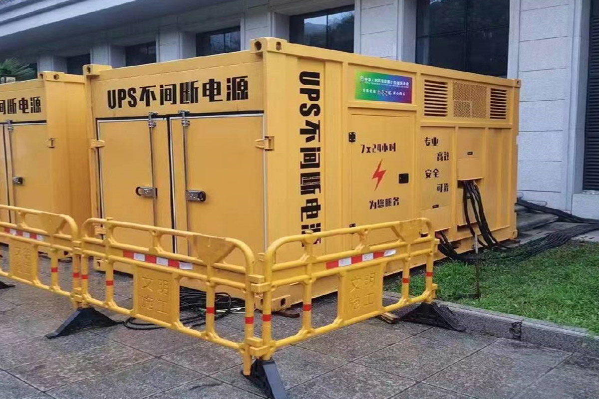 北川发电机租赁施工现场